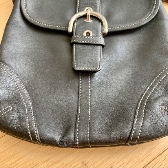 ❌ SOLD ❌ COACH Black Leather Soho Flap Top Crossbody Bag - Picture 11 of 12